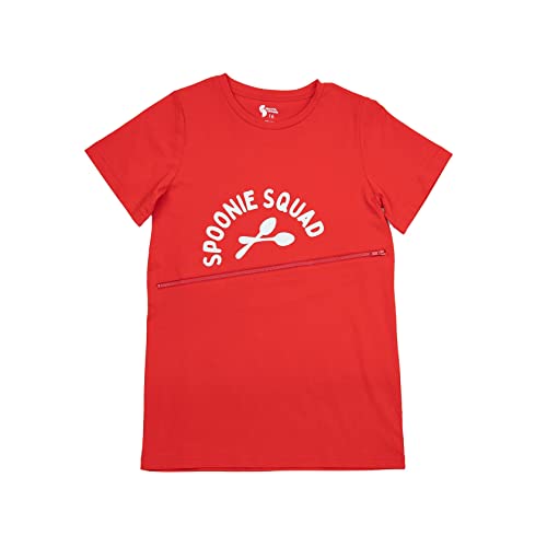 Spoonie Squad G-Tube Zip Shirt 18 / Red Spoonie Squad