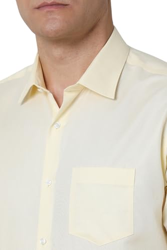 Image of Van Heusen Men's Regular Fit Formal Shirt (VHSF1M7683238 Light Yellow Solid 38)