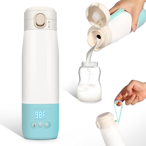 Image of Portable Bottle Warmer for Travel, Baby Milk Warmer Travel, Quick Heating, Precise Temperature Control, Preset Modes, for Warming Breast Milk, Water, Formula, Deepblue