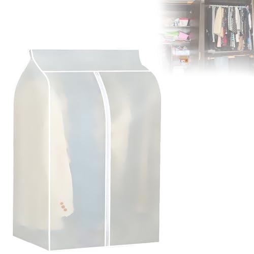 Dust-Proof Hanging Coat Protector Bags,Garment Clothes Dustproof Clothes Rail Cover Storage Bag,Dustproof Clothing Rack Cover Organizer Hanging Clothes Bag 50x30x120