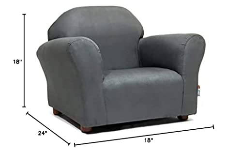 Keet Microsuede Children's Chair, Roundy, Charcoal 24X18X18 Inch (Pack Of 1) #TOP5