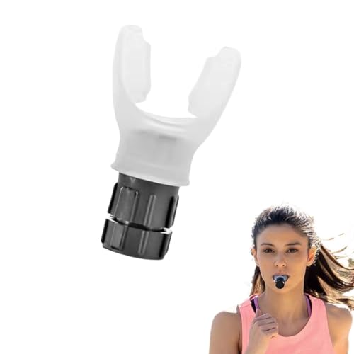 Votvlog Appareil d'exercice Respiratoire De Spirométrie, Appareil d'exercice Pulmonaire avec Outils Portables à Résistance Réglable, pour Augmenter La Capacité Pulmonaire, Force Abdominale(Blanc)