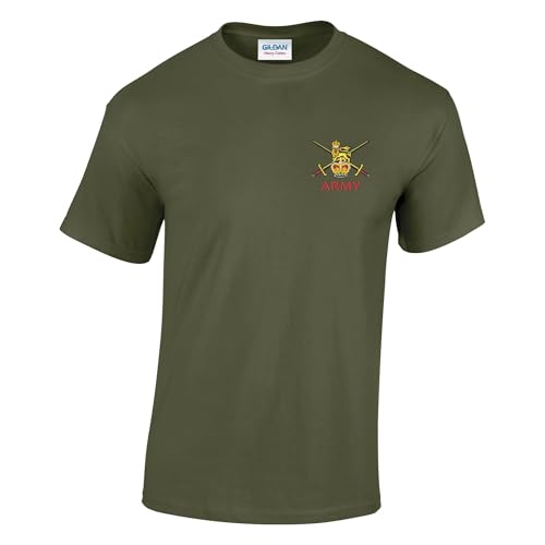 T-shirt brodé de l'armée britannique avec logo vintage authentique