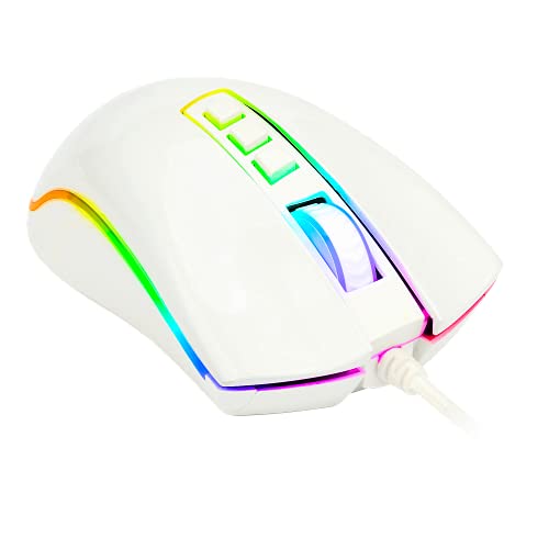 M711W COBRA White Mouse Gaming Bianco, Sensore Ottico Pixart P3325 da 10.000 DPI, Illuminazione RGB - Mouse gaming - Immagine 5