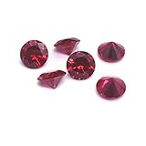 Blood-red Ruby Mohs Hardness 9 Round Faceted Gemstone Brilliant Cut Ruby Gem (4x4mm 5 pcs)