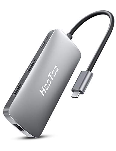 HooToo USB C Hub, 8-in-1 4K HDMI Adapter, 100W Power Delivery, USB 3.0