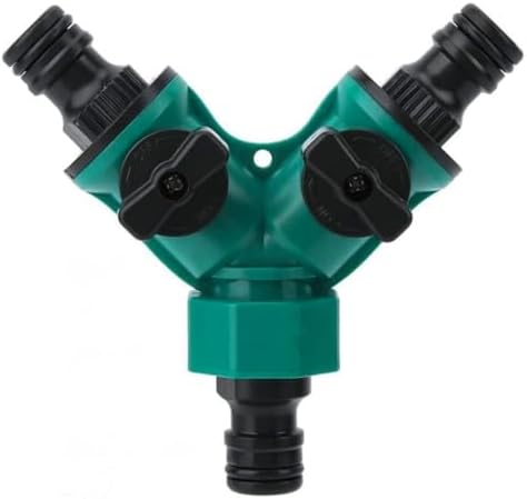 HASTHIP® Splitter 2 Way for Tap and Splitter Garden Irrigation, ABS 3 Way Valve with Separate Switch, Suitable for 1/2 inch Water Tap Connectors