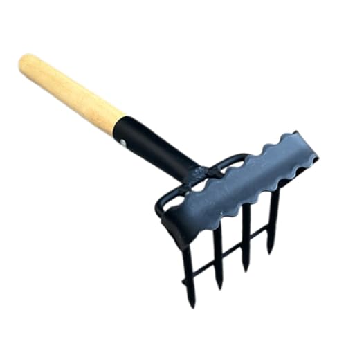 Toyvian Rastrillo de Jardín Pequeño Herramienta de Mano Jardinería Rastrillo Práctico y Ligero y Desherbar Casa y Exteriores