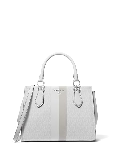 Michael Kors Marilyn Bolsa média, branca óptica/alumínio, Branco óptico/alumínio