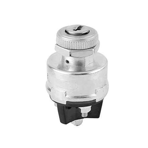 Rnigs Ignition Key Switch 4-Position Universal Starter Switch Compatible With Car, Trailer, Tractor, Truck, Forklift, Caterpillar, Agricultural, Plant Applications, Acc/Off/Ign/Start #TOP3