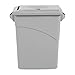 Rubbermaid Commercial Products Slim Jim Confidential Document Trash Can with Lid, 16-Gallon, Gray, Keyed Lock for Secure Disposable of Documents