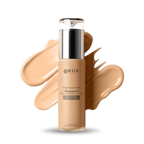 Image of KOA Luxury Sunsmart Tinted Moisturiser | pH Balance | Sunscreen SPF 30 PA++++ | Glass Skin | Skin Brightening | No White Cast | Lightweight | Proven Consumer Test Results | For All Skin Types | For Both Women & Men | 60mL