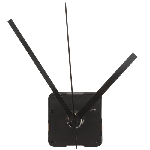 SUPVOX Meccanismo Orologio da Parete Silenzioso - Albero Totale 21mm, Filettatura 12mm, Kit di Ricambio Movimento al Quarzo con Lancette Nere (95-142mm), per Riparazione Orologi Fai-da-Te