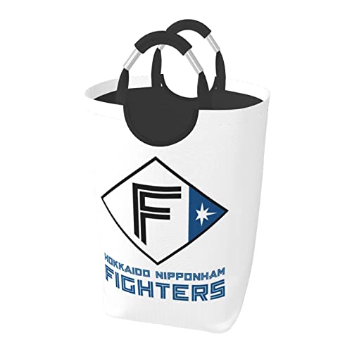 北海道日本ハムファイターズ大容量50Lランドリーバスケット ランドリーかご 洗濯ボックス 収納ボックス 収納バッグ 袋 おしゃれなインテリア雑貨 折りたたみ 雑貨収納 持ち手付き