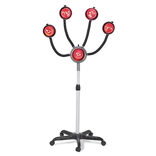 OMVOVSO Lampada A Raggi Infrarossi di Calore, Processore Testa di Colore Rosso dei Capelli LED Stand Up Asciugacapelli Parrucchiere Bellezza Salon Equipment Accelerator Therapy,Bianca