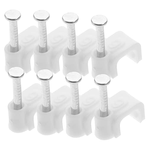 DIYEAH 500pièces Agrafes Pour Fils Électriques Coaxiaux Antenne Parabolique Ethernet Tv Usb Etc Lot De Résistance Compression Fixation Des Câbles Installation Facile Sur Mur