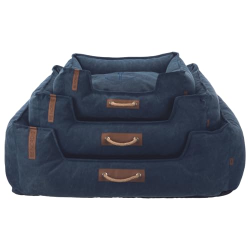 TRIXIE robustes und hochwertiges Hundebett 'BE NORDIC Bett Föhr, eckig, 60 × 50 cm, dunkelblau'- 37457