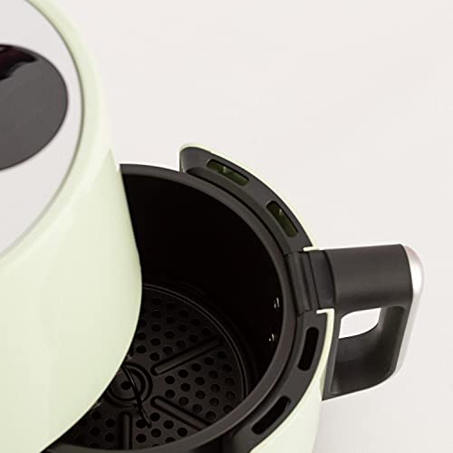 CREATE/FRYER AIR/Freidora de aire sin Aceite 1,5L Verde / 900W, cesta antiadherente, selector de temperatura 80-200°, apagado automático, Libre de BPA, Programable