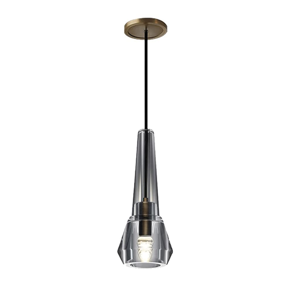 Lampe à suspension en cristal créative et laiton massif d'exception