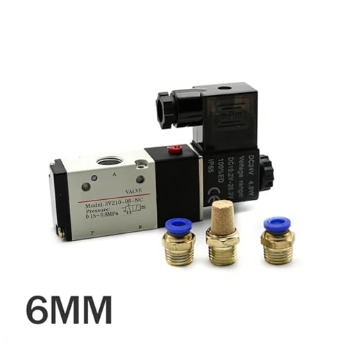 Électrovanne 3 voies 2 positions 3V210-08 commande 24V à commutation rapide