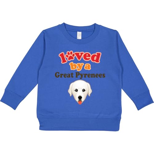 inktastic Great Pyrenees Dog Gift Toddler Sweatshirt 3T Royal 32970