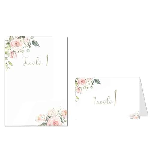 Set 20 Segnatavolo + 20 segnaposto allestimento a