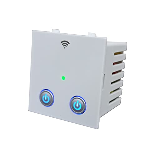 Smarteefi 2 Port 16A WiFi Smart Switch (Each Port with 16A Capability), Compatible with Alexa, ABS, White