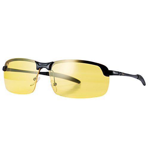 Pro Acme Night Vision Glasses with Polarized Lens Unisex Anti Glare Safety Night Driving Glasses