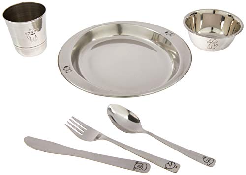 Conjunto Infantil, Animais, 6 peças, Inox, Euro