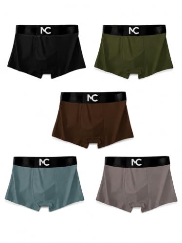 Image of Men's Boxer Briefs for Men Pack of 5 | Soft Stretchable Trunks with Elastic Waistband | Comfortable Breathable Innerwear, Sports & Gym