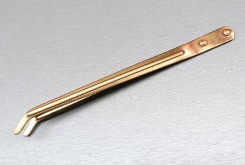 Copper Tweezers Curved Copper Tongs for Jewelry Pickling Tweezer 8-1/2" Bent Tip by JTS