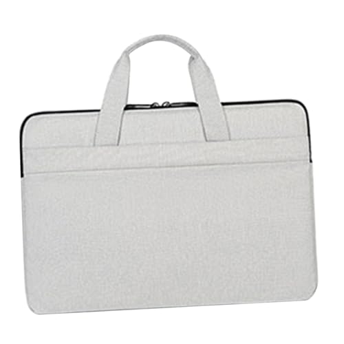 Funda para portátil de 14 pulgadas gris claro PRETYZOOM de poliéster resistente al agua