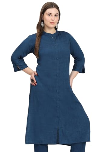 Image of SINDOORI Collar Kurta for Women Solid Colour S to 6XL Plus Size Kurta for Women
