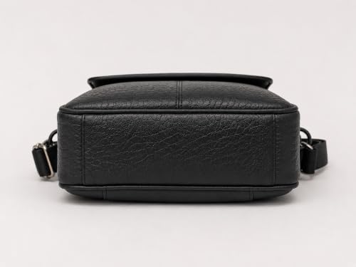 Image of Allen Cooper Premium Leather Sling Bag for Men | Crossbody Messenger Bag with Adjustable Shoulder Strap | Travel Organizer Shoulder Bag for Daily Use, Office & Outdoor Carry
