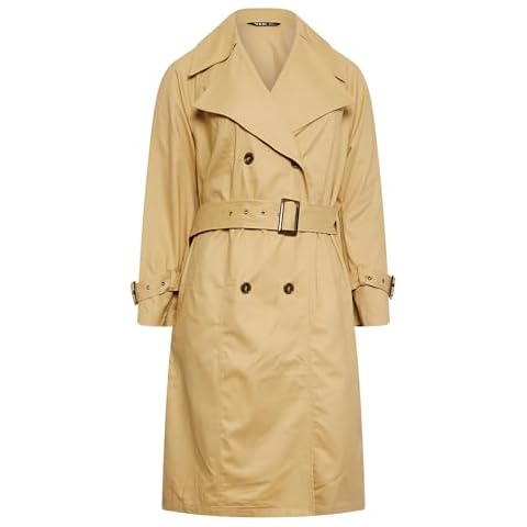 Yours Curve Plus Size Brown Trench Coat Cover