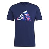 adidas Hombre Train Essentials Seasonal Logo Training Tee, Dark Blue, M