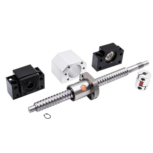 Metal Ball Screw nut end Processing 300-1000mm SFU2510 Ball Screw Set Kit with Single Nut + BKBF20 Support + DSG25H Nut Housing + D40L66 Coupling(700mm)