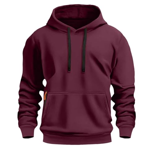 Hoodies for Men Cotton Fleece Hooded Sweatshirt Pullover Casual Long Sleeve Mens Hoodies Drawstring Gym Hoodie with Pocket2