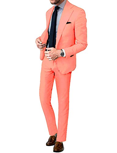 Image of Men's 2 Pieces Tuxedos Notch Lapel Suit(Jacket + Pants)