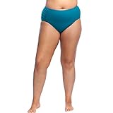 Kenneth Cole REACTION Damen Mid Waist Hipster Bikini Swimsuit Bottom Bikinihose, Peacock//Bloomin Beauty, 3X