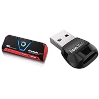 AVerMedia GC513 Live Gamer Portable 2 Plus, 4K Pass-Through Capture Card &amp; SanDisk MobileMate USB 3.0 microSD Card Reader- SDDR-B531-GN6NN