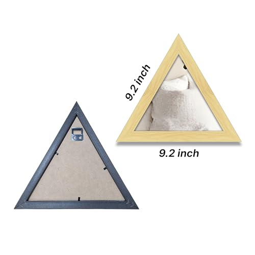 Image of Art Street Acrylic Triangle Decorative Wall Mirror Set of 6 Triangle Shape Mirror for Home Decoration, (9x9 Inch, Brown, Beige)