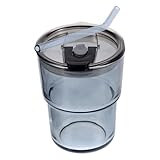Mug à café glacé – facile à nettoyer, réutilisable, ce gobelet en verre vous offre un grand confort d'utilisation. gobelets isothermes avec couvercle