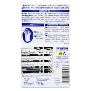 Queso feta mezcla Hacendado en dados Tarrina 370 g (150 g escurrido) Pack 2