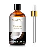 PHATOIL 3.38FL.OZ Coconut Fragrance Oils for Aromatherapy, Essential Oils for Diffusers for Home, Perfect for Diffuser, Yoga, Skin Care, DIY Candle and Soap Making - 100ml