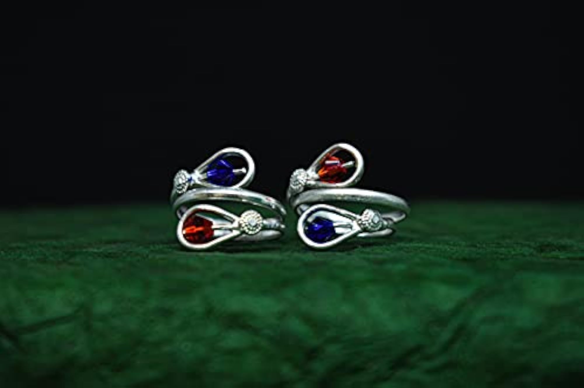 Combo of 2 Pair Adjustable Trendy Toe Rings