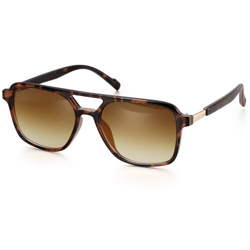 J.Fée Retro Sonnenbrille Damen Groß, Elegant Retro Sonnenbrille Leo...