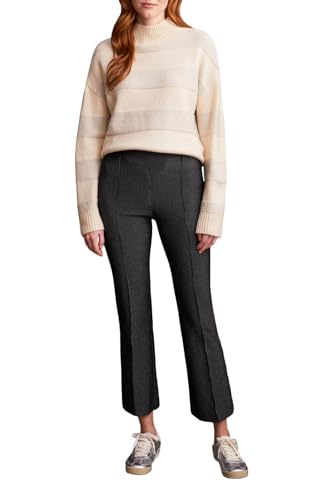 Tribal Women's Sparkle Stripe Micro Bootleg Pull-on Ankle Pants