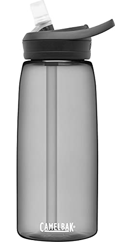 Image of CamelBak Eddy+ Water Bottle with Bite Valve Straw, Leak‑Resistant Easy‑Sip Design for Everyday Hydration, 32oz, Charcoal