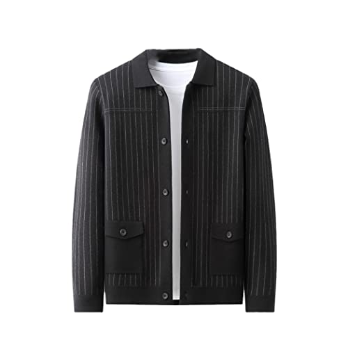 Pull d'hiver épais et chaud pour homme Haitpant Noir XXXL